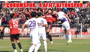 Afjet Afyonspor, Çorumspor’a mağlup oldu 4-2