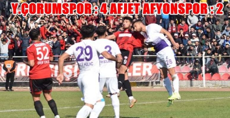 Afjet Afyonspor, Çorumspor’a mağlup oldu 4-2