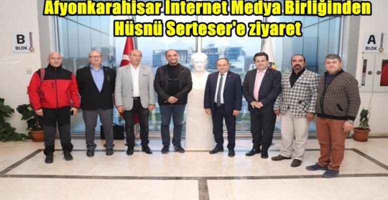Afyon İnternet Medya Birliği Hüsnü Serteser'i ziyaret etti