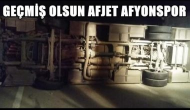 Afjet Afyonspor U-19 Takımı otobüsü kaza yaptı !!