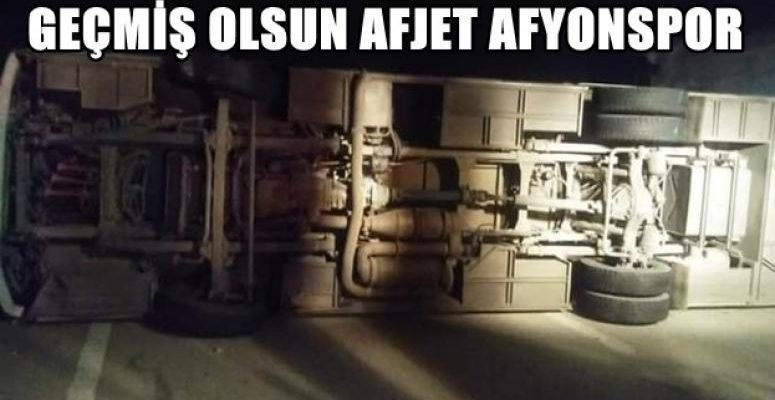 Afjet Afyonspor U-19 Takımı otobüsü kaza yaptı !!