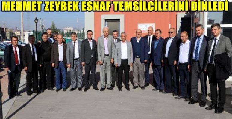 Mehmet Zeybek, Esnaf Temsilcilerini dinledi