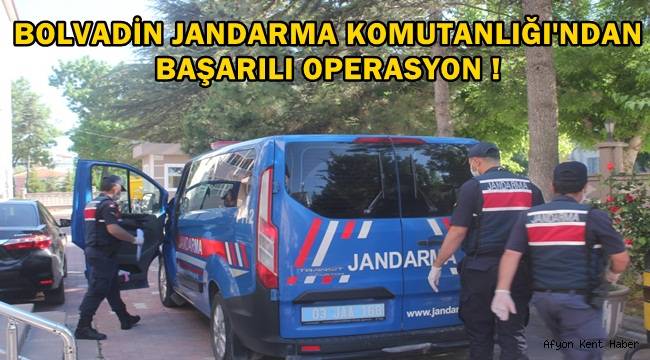 Bolvadin Jandarma ekiplerinden başarılı operasyon !! – ASAYİŞ